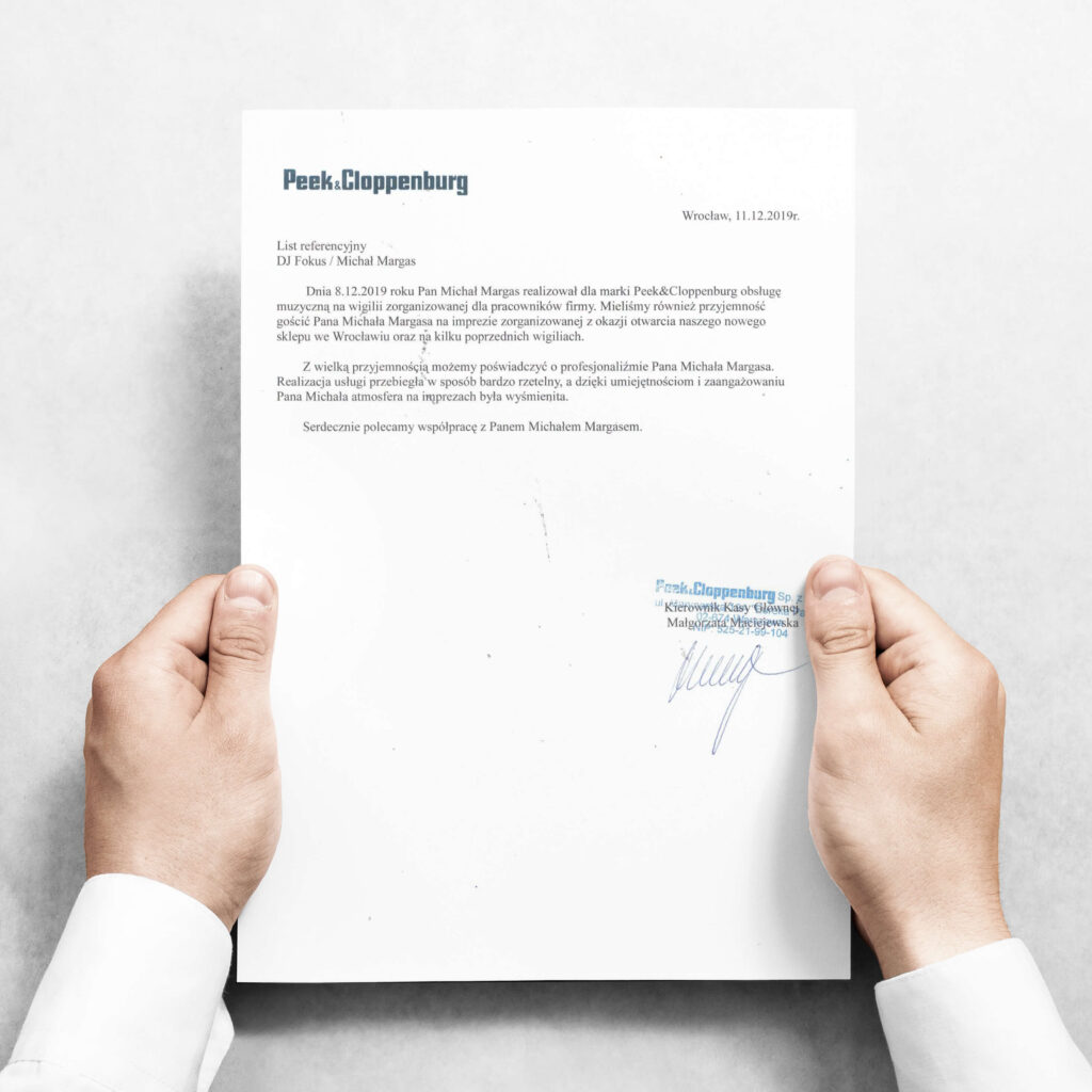 Referencje Peek Cloppenburg DJ