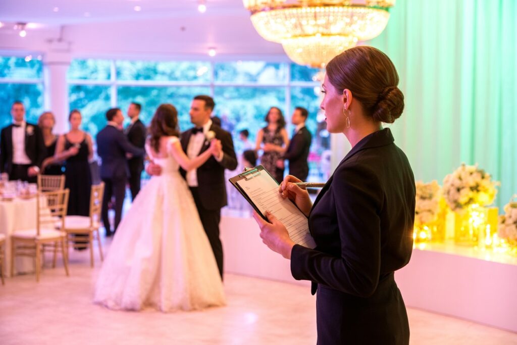 wedding planner w trakcie koordynacji wesela